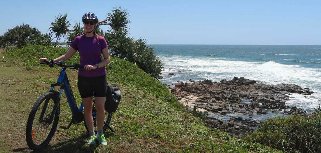 A cyclist on the Tweed Valley Coast |  Erin Wileman