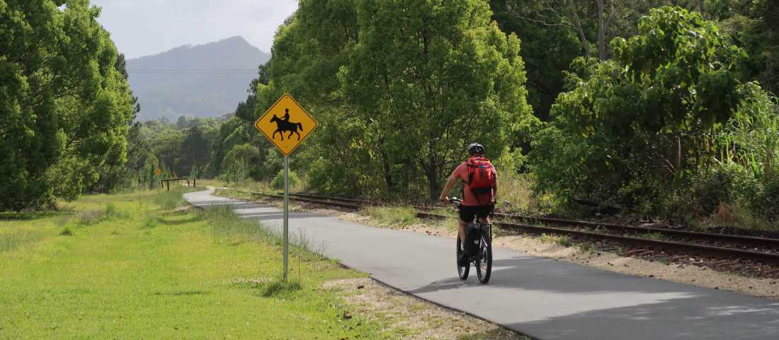 Cyclist on the Northern Rivers Rail Trail |  Erin Wileman