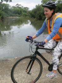 Efti enjoying the Cycle, Kayak & Walk Tasmania tour |  <i>Efti Nure</i>